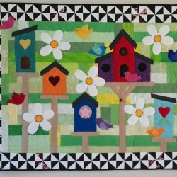 Here's my Tweet Tweet Home.  Enjoyed making this quilt with Alex's techniques.
