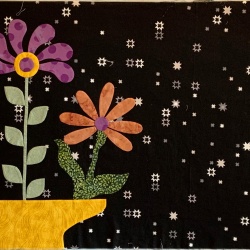 Had trouble aligning the petals of the orange flowers so added a center circle to cover up my mistakes