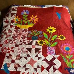 The applique was left over from Alex's Spinning Spools.