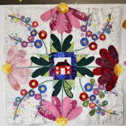 My latest!  Sorry not sewn yet.  Waiting to figure out why my B Software won't move my circles onto my USB stick.  So I've changed to Painted Daisies.  I grow these.