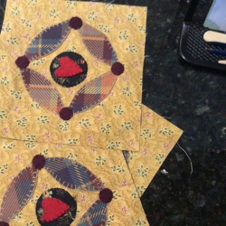 I used wool for dots and hearts and used the flexi fuse. All 12 are done. Yipee