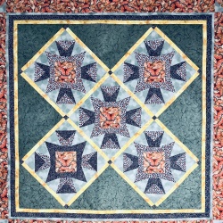 I thought I was finished with the Odette quilt top, but this photo made me realize the bottom left block should be in the center. Oops. I was following one of the examples and intended to reverse the fabrics on the center block. Back to work. But zoom in. I’m a terrible photographer but the fabrics are great, especially in person. I used all stash fabrics, which was fun.