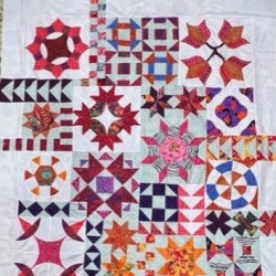 Handmade quilt with Kaffe fabrics