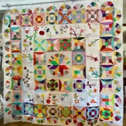 I accidently deleted my last post when trying to edit it to include a photo, which also deleted the comment someone made about it.  So Sorry.  I don't know how to undelete.  
I finished my quilt top from the photo on the kit and website.  Can't wait to see the BOM 2025.