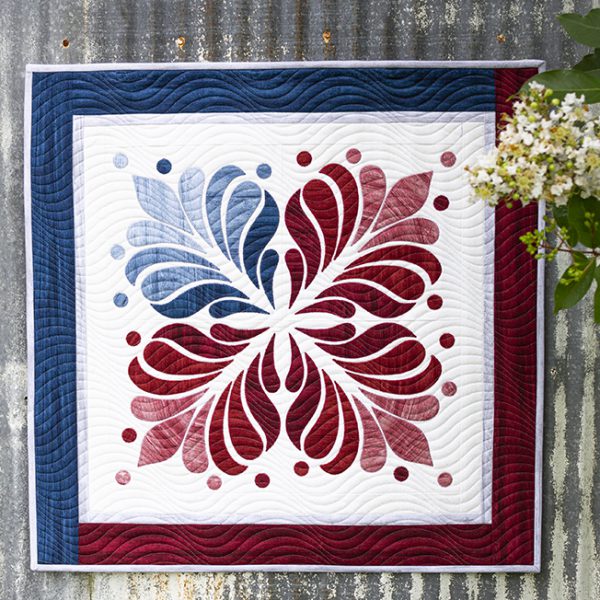 weallsew red white and blue mini quilt