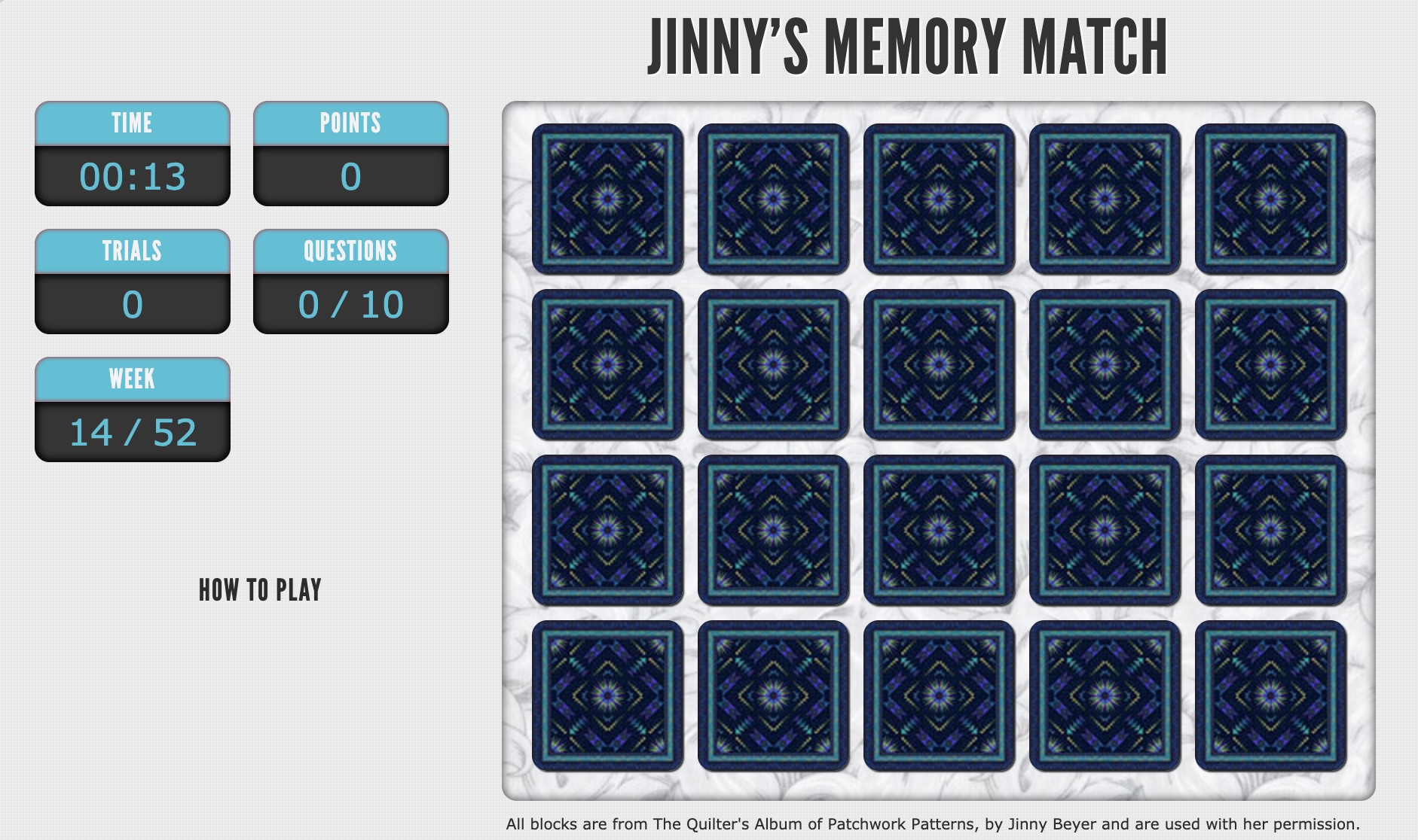 jinny memory match game 14