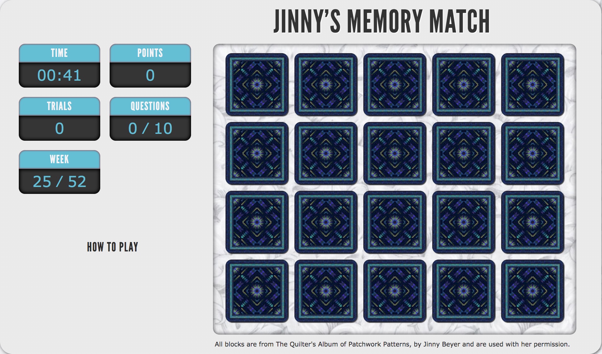 jinny memory match game 25
