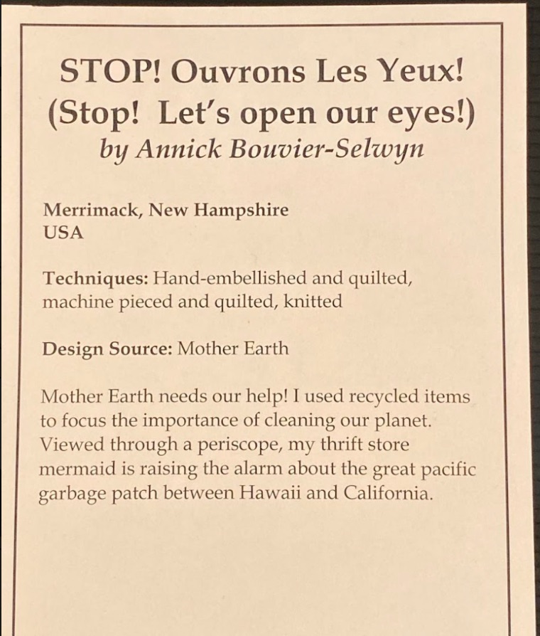 Stop Ouvrons Les Yeux Annick Bouvier Selwyn Sign