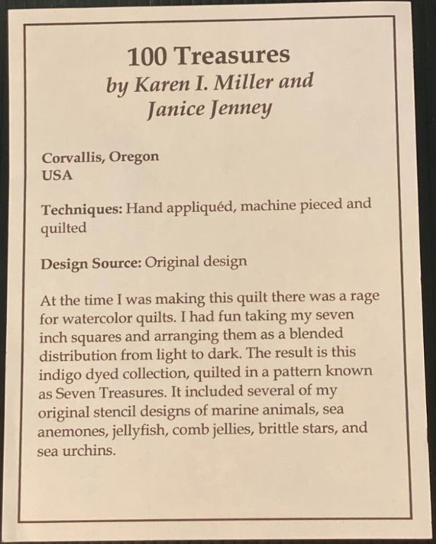 100 Treasures by Karen I. Miller and Janice Jenney - Sign
