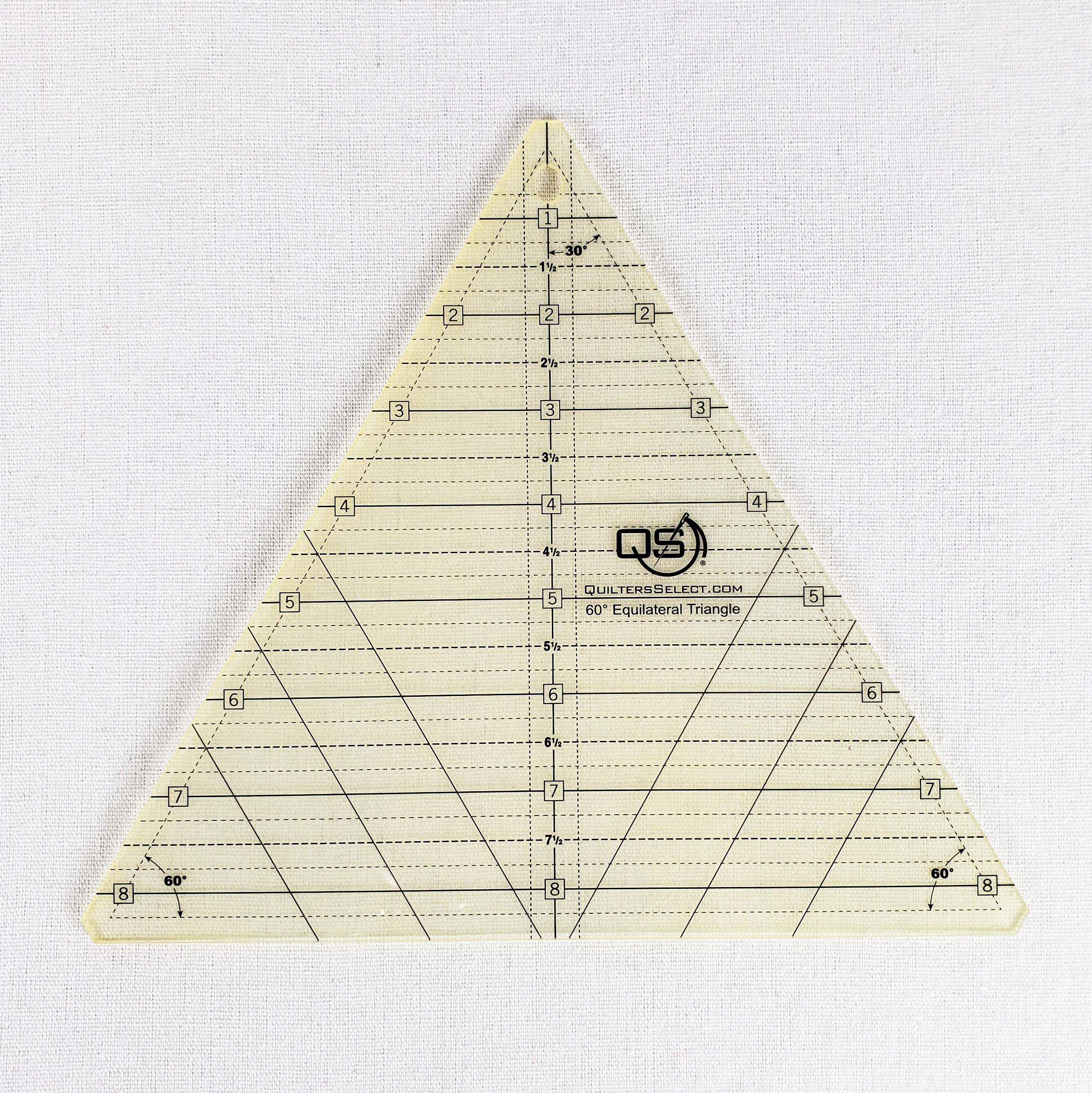 Quilter's Select QS 60 DEGREE TRIANGLE 8.5 RULER – Oh My Crafty Supplies  Inc.