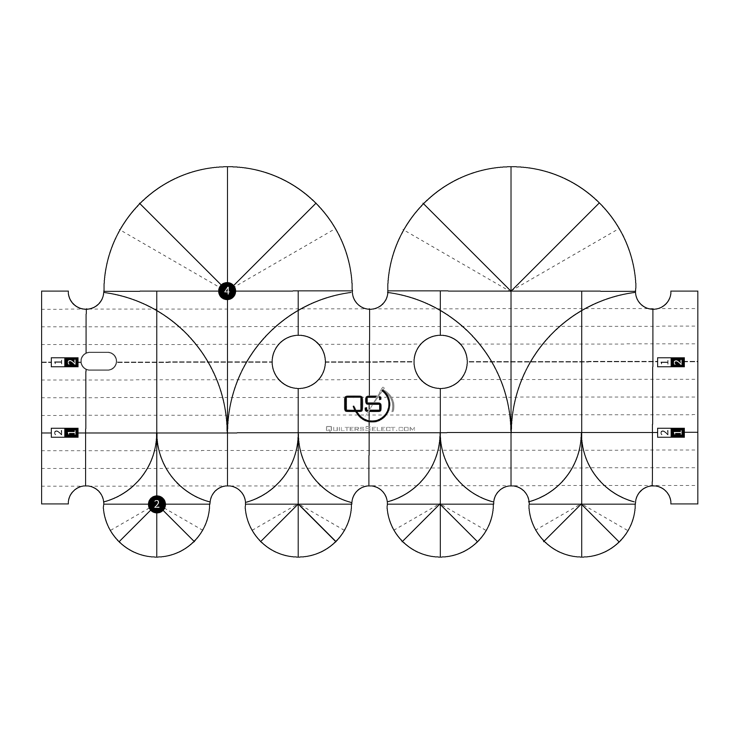 Quilters Select Precision Machine Quilting Rulers - 4 and 2