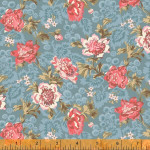 Petite Perennials Signature Floral 52529-2 Lancaster Blue for Windham Fabrics - By The Yard