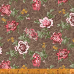 Petite Perennials Signature Floral 52529-3 Brown for Windham Fabrics - By The Yard