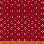 Petite Perennials Circles 52531-6 Madder Red for Windham Fabrics - By The Yard