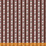 Petite Perennials Floral Stripe 52532-3 Brown for Windham Fabrics - By The Yard