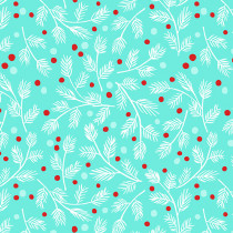 Furry and Bright 587-T Teal Fir Branches
