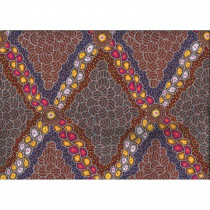 Bush Waterhole BWHBU Burgundy by M & S Textiles Australia - By The Yard