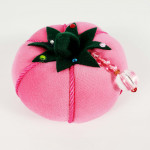 Tomato Pin Cushion 5 Inch by Dritz - Pink Velvet