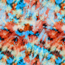 Icy Dye Cluster Orange/Blue