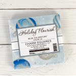 Holiday Flourish Charm Pack by Studio RK - 2021 Blue Colorstory