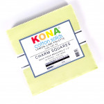 Kona Cotton Solids 5 inch squares pack by Robert Kaufman Fabrics - Lemon-Lime Palette