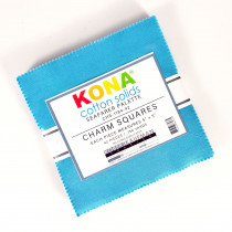 Kona Cotton Solids 5 inch squares pack - Seafarer Palette