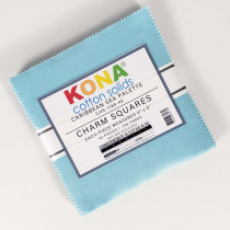 Kona Cotton Solids 5 inch squares pack - Caribbean Sea Palette