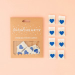 Premium Woven Sew In Labels By Sarah Hearts - Blue Heart