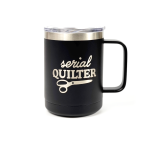 Black 15oz Insulated Mug - Serial Quilter