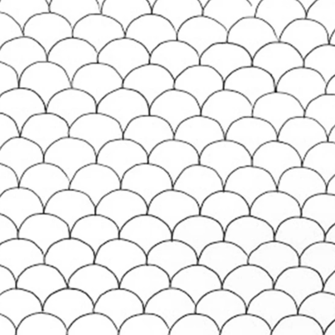 Fish Scale , Clam Shell, Quilting Template Set, Stencil, Quilt